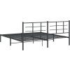Kovový rám postele s čelem 200 x 200 cm [355617] (Barva Bílá)