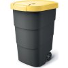 Popelnice Prosperplast Wheeler 95 l antracit se žlutým víkem [611398]