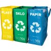 Sada Sixtol tašky na tříděný odpad Sort Easy 3 Slim, 18 x 30 x 40 cm, 3 x 22 l, 3 ks [7025572]