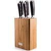Sada nožů G21 Gourmet Stone 5 ks + bambusový blok [6002238]