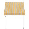 Ručně zatahovací markýza 200 cm pruhy [145836] (Barva oranžová a hnědá)