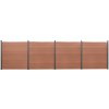 Sada plotových dílců 699 x 186 cm WPC [3211832] (Barva Hnědá)