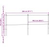 Čelo postele 200 cm kompozitní dřevo a ocel [4007754] (Barva sonoma)