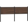 Čelo postele dub 180 cm kompozitní dřevo a ocel [4007801] (Barva Hnědý dub)