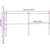 Čelo postele dub 180 cm kompozitní dřevo a ocel [4007801] (Barva Hnědý dub)