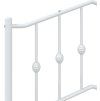 Kovové čelo postele 75 cm [373864] (Barva Bílá)