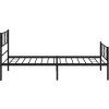 Kovový rám postele s hlavovým a nožním čelem 80 x 200 cm [372188] (Barva Černá)