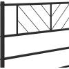 Kovový rám postele s hlavovým a nožním čelem 80 x 200 cm [372188] (Barva Černá)