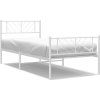 Kovový rám postele s hlavovým a nožním čelem 80 x 200 cm [372188] (Barva Černá)