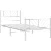 Kovový rám postele s hlavovým a nožním čelem 80 x 200 cm [372188] (Barva Černá)