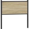 Čelo postele dub 80 cm kompozitní dřevo a ocel [4007694] (Barva Kouřový dub)