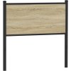 Čelo postele dub 80 cm kompozitní dřevo a ocel [4007694] (Barva Kouřový dub)