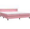 Box spring postel s matrací 180x220 cm samet [3316077] (Barva Světle šedá)