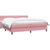 Box spring postel s matrací 180x220 cm samet [3316077] (Barva Světle šedá)