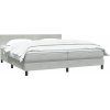 Box spring postel s matrací 180x220 cm samet [3316077] (Barva Světle šedá)