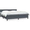 Box spring postel s matrací 180x220 cm samet [3316077] (Barva Světle šedá)