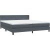 Box spring postel s matrací 180x220 cm samet [3316077] (Barva Světle šedá)
