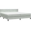 Box spring postel s matrací 180x220 cm samet [3316077] (Barva Světle šedá)