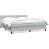 Box spring postel s matrací 180x220 cm samet [3316077] (Barva Světle šedá)