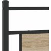 Čelo postele 160 cm kompozitní dřevo a ocel [4106778] (Barva Kouřový dub)
