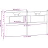 Čelo postele 160 cm kompozitní dřevo a ocel [4106778] (Barva Kouřový dub)