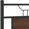 Čelo postele 150 cm kompozitní dřevo a ocel [4106777] (Barva Kouřový dub)
