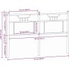 Čelo postele 150 cm kompozitní dřevo a ocel [4106777] (Barva Kouřový dub)