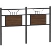 Čelo postele 150 cm kompozitní dřevo a ocel [4106777] (Barva Kouřový dub)