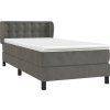 Box spring postel s matrací 90x200 cm samet [3127710] (Barva Tmavě šedá)