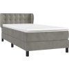 Box spring postel s matrací 90x200 cm samet [3127710] (Barva Tmavě šedá)