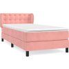 Box spring postel s matrací 90x200 cm samet [3127710] (Barva Tmavě šedá)