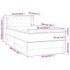 Box spring postel s matrací 90x200 cm samet [3127710] (Barva Tmavě šedá)