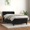 Box spring postel s matrací 100x200 cm samet [3127479] (Barva Tmavě moddrá)