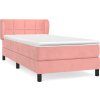 Box spring postel s matrací 100x200 cm samet [3127479] (Barva Tmavě moddrá)
