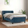 Box spring postel s matrací 100x200 cm samet [3127596] (Barva Tmavě šedá)