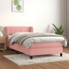 Box spring postel s matrací 100x200 cm samet [3127596] (Barva Tmavě šedá)