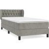 Box spring postel s matrací 90x190 cm samet [3127644] (Barva Tmavě šedá)
