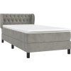 Box spring postel s matrací 90x190 cm samet [3127644] (Barva Tmavě šedá)