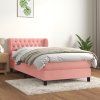 Box spring postel s matrací 90x190 cm samet [3127644] (Barva Tmavě šedá)