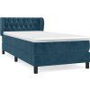 Box spring postel s matrací 90x190 cm samet [3127644] (Barva Tmavě šedá)