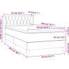 Box spring postel s matrací 90x200 cm samet [3127650] (Barva Tmavě šedá)