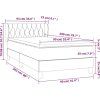 Box spring postel s matrací 90x200 cm samet [3127650] (Barva Tmavě šedá)
