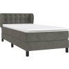 Box spring postel s matrací 90x190 cm samet [3127703] (Barva Světle šedá)