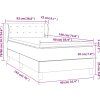 Box spring postel s matrací 90x190 cm samet [3127703] (Barva Světle šedá)