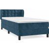 Box spring postel s matrací 90x190 cm samet [3127703] (Barva Světle šedá)