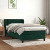 Box spring postel s matrací 90x190 cm samet [3127703] (Barva Světle šedá)