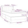 Box spring postel s matrací 90x190 cm samet [3127703] (Barva Světle šedá)