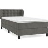 Box spring postel s matrací 100x200 cm samet [3127715] (Barva Světle šedá)