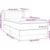 Box spring postel s matrací 100x200 cm samet [3127715] (Barva Světle šedá)