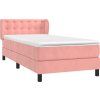 Box spring postel s matrací 100x200 cm samet [3127715] (Barva Světle šedá)